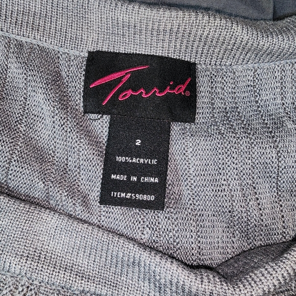 Torrid Gray Knitted Sweater Skirt 2x - Picture 3 of 4